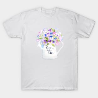 colorful pansies in pot T-Shirt